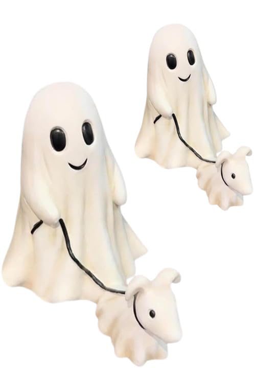 Vase Fantôme Céramique Pour Halloween - Décoration De Bureau étagère Salon Chambre - 15,5x13x7,5 Cm
