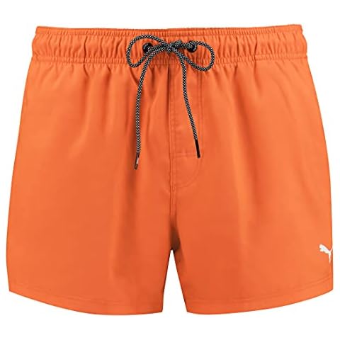 Bañador PUMA naranja con logotipo para hombre Cover