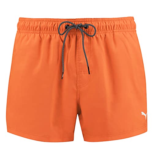 PUMA Herren Badehose Badeshorts Logo Short Length Swim Shorts, Farbe:orange, Bekleidungsgröße:L