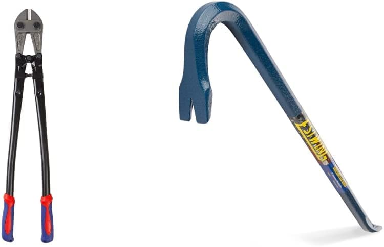 WORKPRO Bolt Cutter u Estwing Wrecking Bar ħdejn xulxin