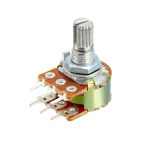 Image of 5PCS 20% 0.05W WH148 15mm 6Pin Shaft Amplifier Dual Linear Taper Rotary Potentiometer Resistors for Arduino,10K Ohm