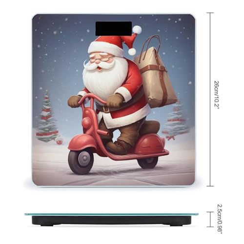Báscula Digital de Baño Santa Claus en Scooter 400 lb miniatura 2