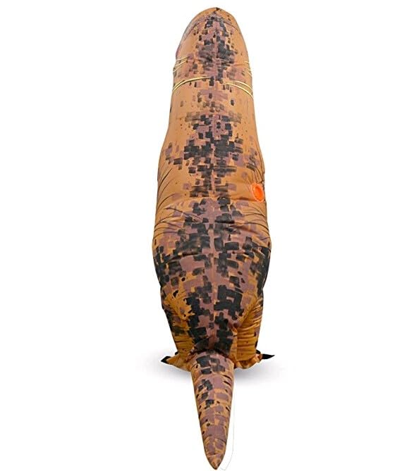 Qshine Adults T-Rex Inflatable Costume Fancy Dinosaur Suit Blow up Stegosaurus Jumpsuit Halloween Cosplay Costume by Qshine - Used condition - Image 3