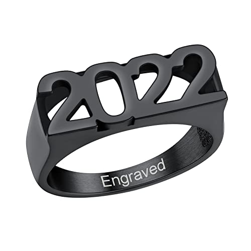 Custom4U Personalized Initial Signet Engraved Ring for Mens - image 1