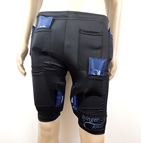 Shorts enfriadores Icinger Power 1400G u0096 Para quemar grasa con frío u0096 Mejor que los electroestimuladores - Tamaño XL