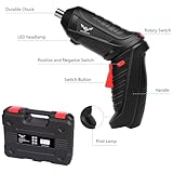 JENABOM Electric Screwdriver Cordless, 47 in 1 Upgrade Portable Cordless Driver, 3.6V Rechargeable 3.5N·m Screwdriver Kit, Dual Position Handle with LED Light for Home Improvement DIY Project - Image 8