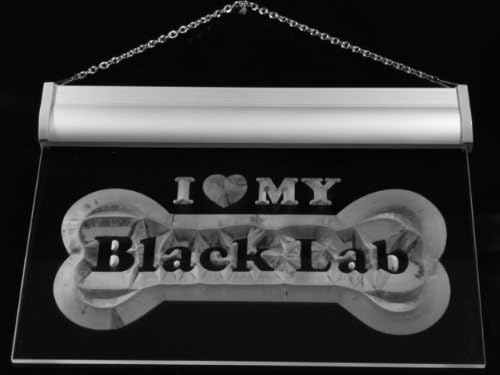 ADVPRO m124-b I Love My Black Lab Labrador Neon Light Sign