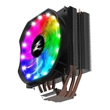 Zalman 9X Optima RGB CPU Air Cooler Fan, Ultra Quiet Vivid RGB LEDs 120mm Fan, Intel LGA 1200/115X, AMD AM4, 180 TDP, 4 Heat Pipes, Copper Aluminum, Direct Touch Heat-Pipes