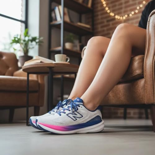 New Balance Women's Fresh Foam X 1080 V15 Running Shoe, Sea Salt/Blue Oyster, 5 Narrow
