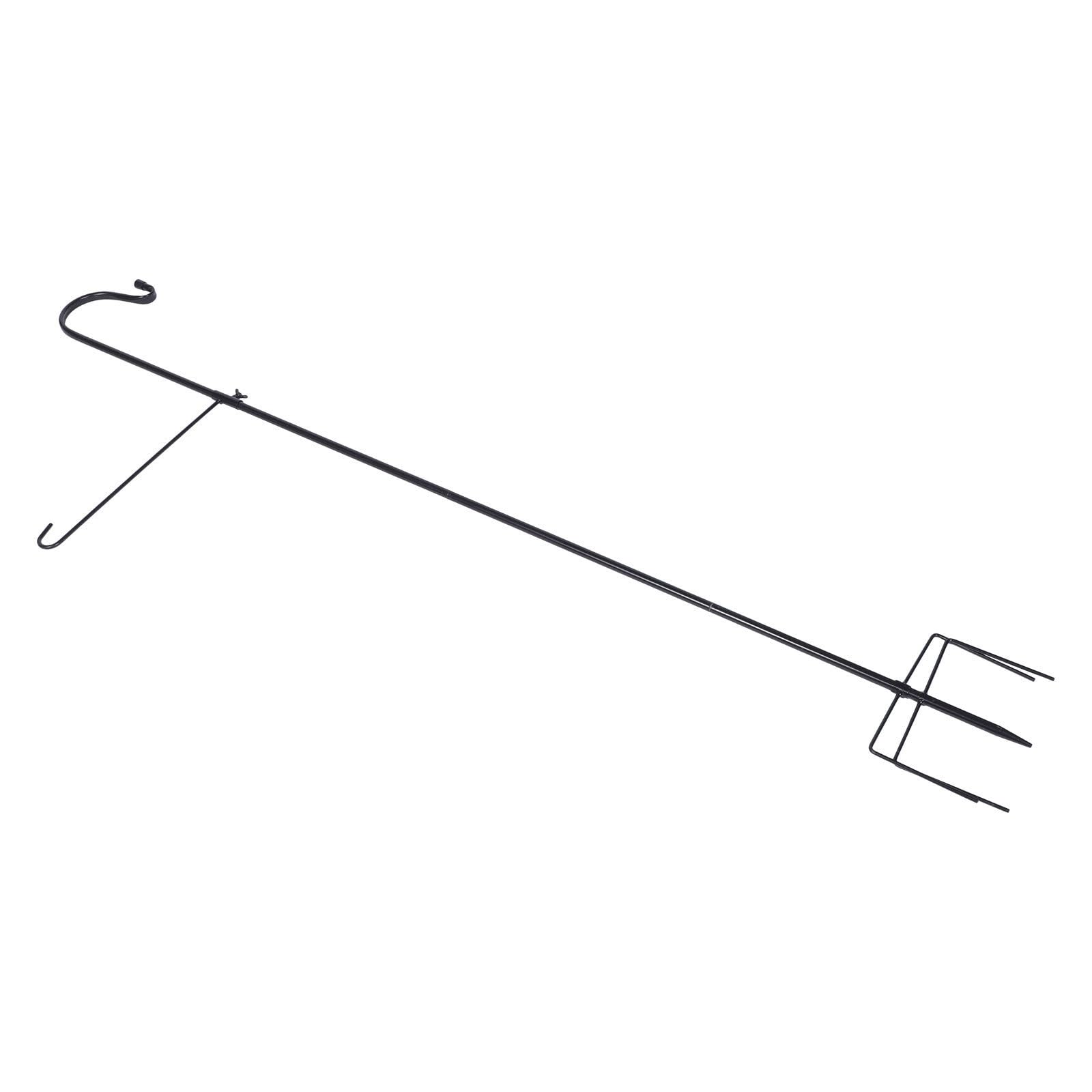 Gancho de pastor Beaupretty de hierro negro resistente para jardin y patio