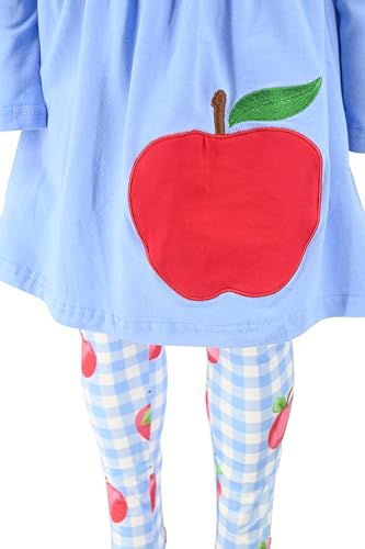 Image of Unique Baby Girls Kids Toddler 3pc Outfit Set Long Sleeve Stretch Tunic Top Leggings and Scarf