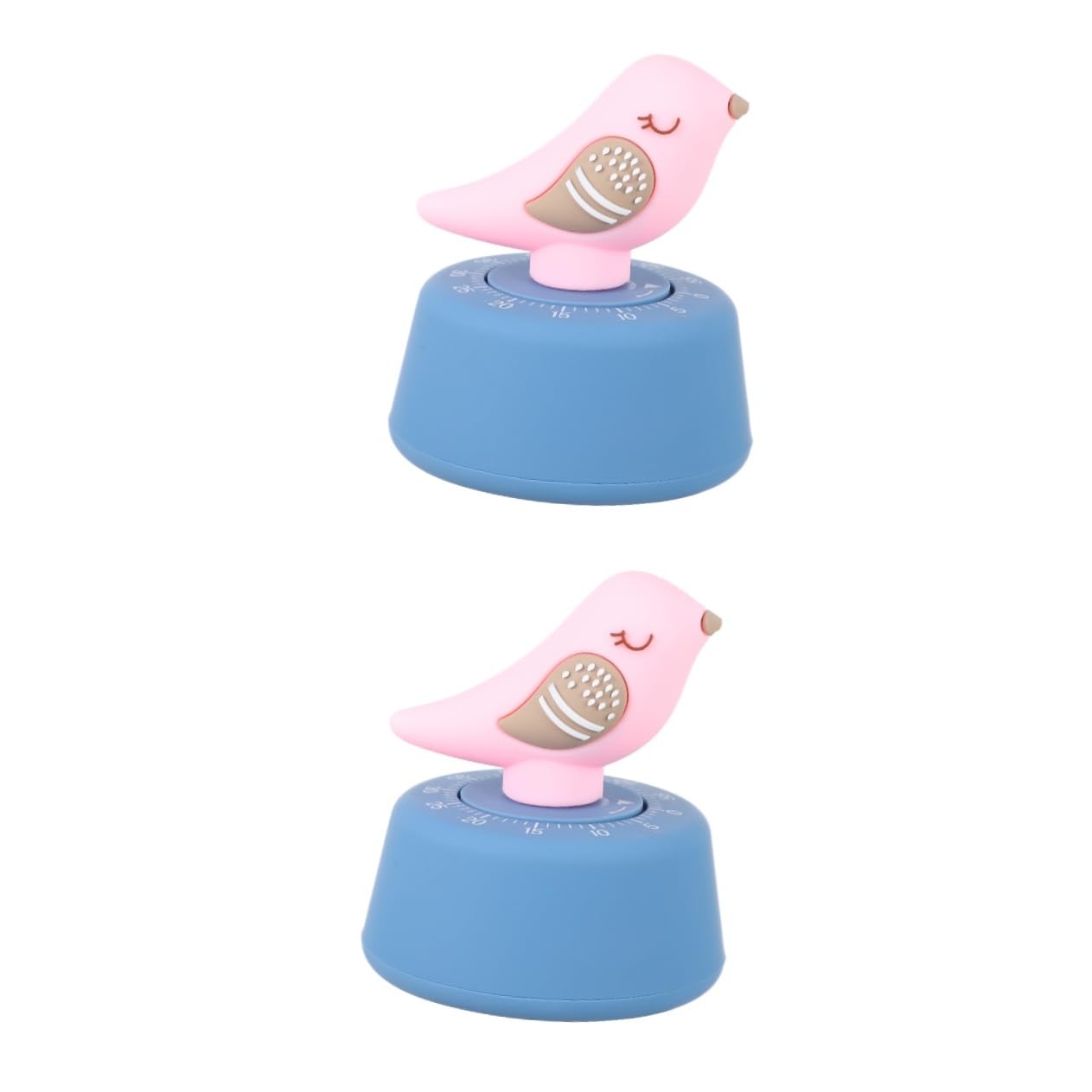 Zerodeko 2piezas Temporizador Mecánico De Cocina Forma De Pájaro Fácil De Usar para Cocinar Huevos y Repostería Diseño Compacto y Divertido para Adultos