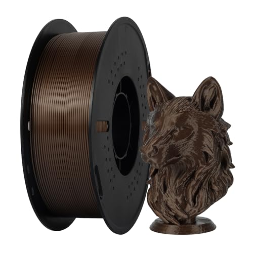 Image of Kingroon PETG 3D Printer Filament, High Strength, Low Warping, Odorless, Dimensional Accuracy + /- 0.02 mm, 1kg Spool(2.2lbs), 1.75 mm, Brushed Copper