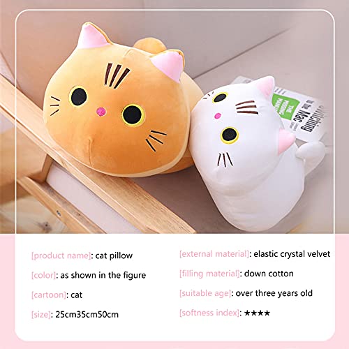 Almofada de gato fofo, desenho de pelúcia gato soneca, almofada de boneca em forma de gato de pelúci