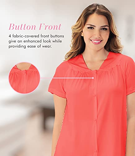 Image of Exquisite Form 90107 Women's Nylon Tricot Short Sleeve Matching Pajama Set