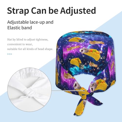 Image of WILL BUDXEG Working Cap with Sweatband for Women Men, Adjustable Cleaning Working Hats, Nurse Surgical Caps(Tie Back)