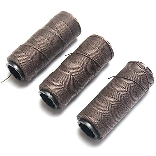 3 rollos de hilo marrón para tejer, 65 yards c/u miniatura 1