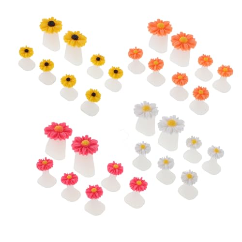 Beaupretty 4Sets Toe Separators Silicone Flower Spacers for Nail Polish Lightweight and Portable for Home Salon Prevents Nail Adhesion for Clean Manicure