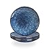 Produktbild vicrays Keramik Speiseteller, 4-er Set, 20,3 cm, Kuchenteller für 4 Personen - Porzellan spülmaschinen- und mikrowellengeeignet (Blau)