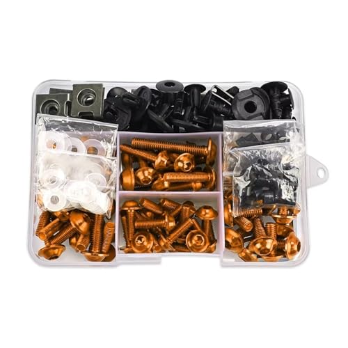 ���g�{���g�L�b�g For ADV150 ADV350 CB1000 CB1000R CB1100 CB125F CB125R CB1300 M6 For M5�p �I�[�g�o�C�t�F�A�����O�{���g�L�b�g �{�f�B���[�N�t�@�X�i�[ �l�W �i�b�g(Orange)