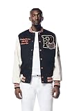 Smoke Rise Unisex All Star Varsity Jacket Hipster Urban NYC Utility Outerwear, Fur Jacket and Wool M