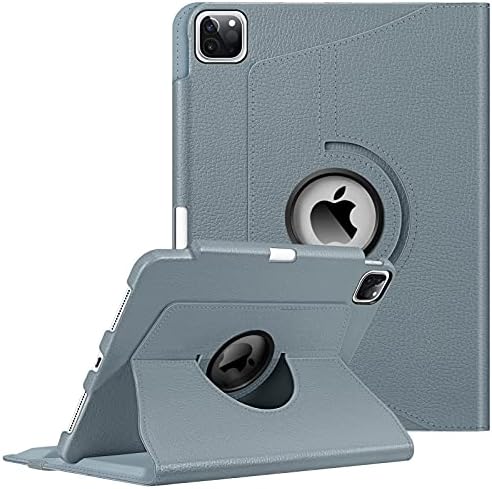 FINTIE Rotating Case Compatible with iPad Pro 11 inch (2022/2021/2020/2018, 4th/3rd/2nd/1st Generation) - 360 Degree Swiveling Stand Cover w/Pencil Holder, Auto Wake/Sleep, Black