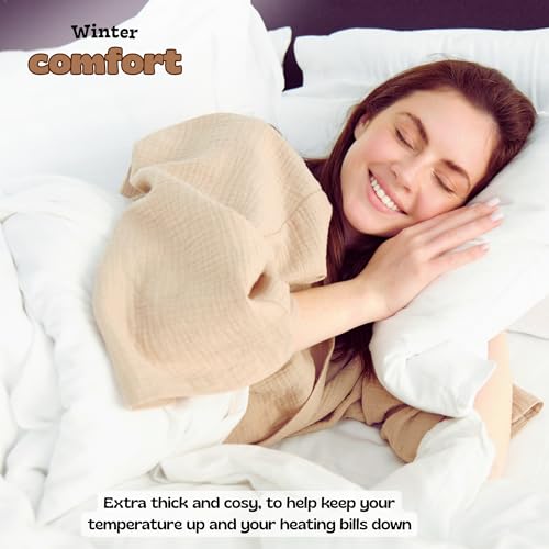 GG GONZALO GRACIA Double Duvet 16.5 Tog | Extra Warm & Cosy Winter Duvets for Cold Nights Duvet Double | Made in UK Quilt | Anti-Allergy, Breathable & Hollowfibre Filling Duvets (Double, 200x200cm) - Image 5