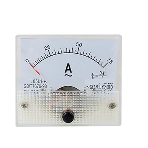 Ampèremètre analogique AC 0-75 A précis à cadran rectangulaire 85L1