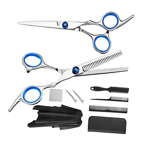 IWOWHERO Haircut Scissor Set 5-Piece Professional Hairdressing Tools Stainless Steel
