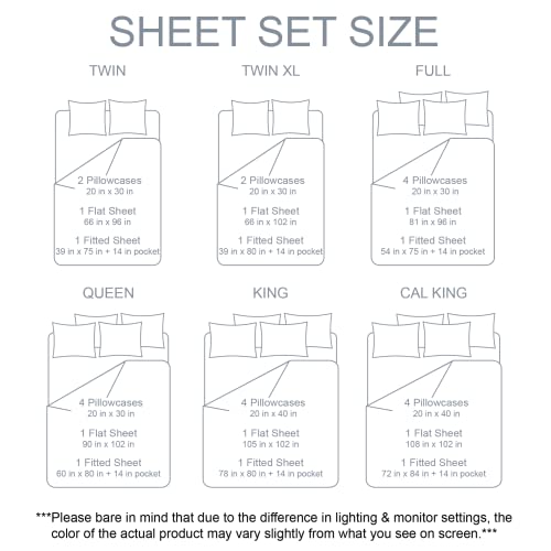 Swift Home King 6-Piece Microfiber Sheet Sets (Includes 2 Bonus Pillowcases), Ultra-Soft Brushed - Extremely Durable - Easy Fit - Wrinkle Resistant, King, Aqua #TOP7