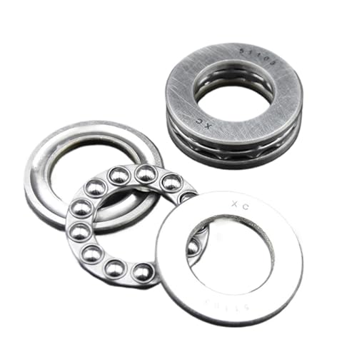 Rodamientos de bolas axiales 51102 fabricados en acero resistente de 15x28x9mm