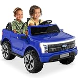 Best Choice Products Licensed Ford F-150 Lightning Truck Kids 24V 2-Seater Electric Ride On Car Toy w/ 132lb Weight Capacity, Parent Control - Blue
