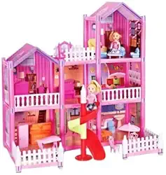 Casinha Dos Sonhos Com Bonecas, Escorregador E Acessórios