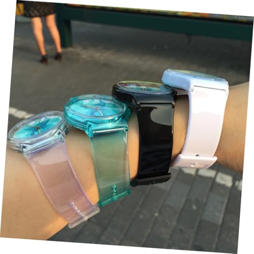 Reloj de cuarzo Ciieeo para el uso diario escolar con diseño transparente cómodo 3