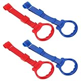 ANDRESLAD 4 Stück Pack Turnringe aus Verstärktem Material Bunte Lauflernringe für Babys und Kleinkinder Fitnessgerät für Kinderzimmer Befestigung an Laufstall und Kinderbett
