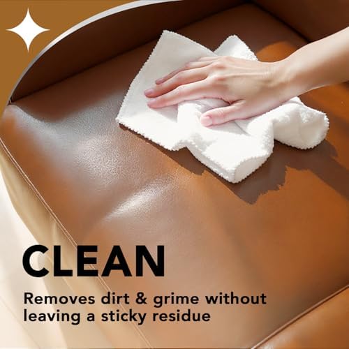 Weiman Leather Cleaner & Conditioner - Cleans, Restores & Protects Leather, UV Protection Prevent Cracking & Fading, For Car Seats, Sofas, Shoes, Bags & All Finished Leather Surfaces, 2 Pack - 3