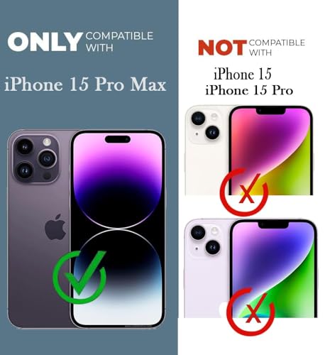 Image of Jkobi Back Case Cover for iPhone 15 Pro Max (Shockproof with Polycarbonate Clear Panel | Black)