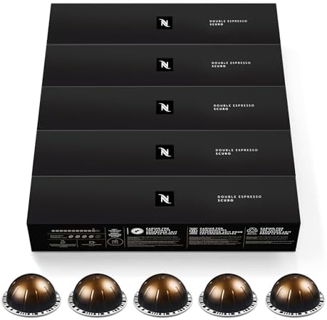 Pack de 50 cápsulas de café Double Espresso Scuro Nespresso Vertu...