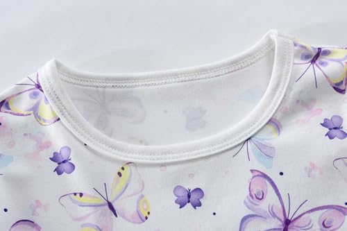 Little Hand Girls Summer Nightgowns Butterfly Mermaid Cherry Nightdress for Kid Sleepwear Short Sleeve Sleepdress 2-10 Years4