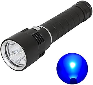 Whaitfire UV LED Diving Flashlight, Magnetic Control Switch Underwater Lamp Light, Professional Ultra-Bright