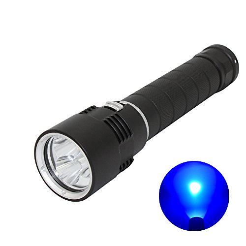 Whaitfire UV LED Diving Flashlight, Magnetic Control Switch Underwater Lamp Light, Professional Ultra-Bright