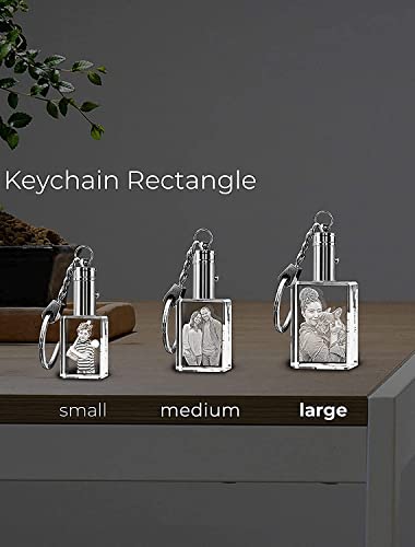 Artpix 3D Personalized Keychains With Led Light, Personalized Mothers Day Gifts With Your Own Photo For Mom, Her, Him, Dad, 3D Laser Etched Picture, Engraved Crystal, Customized Memorial Anniversary Couples Gifts #TOP3