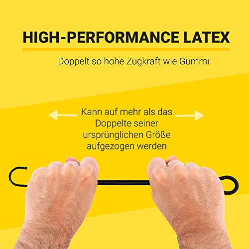 Pretex Spanngummi mit Haken, 25 Stück Set für vielseitige Anwendungen