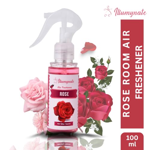 Image of Long Lasting Rose Room Freshener for Home | Floral Air Freshener Spray for Bedroom, Bathroom & Living Room | Home Fragrance Spray 100ml (Rose - Premium floral fragrance for guests)