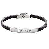 Transparent Gift Pulsera Hombre Simple con Texto Personalizado. Joyería para Hombres. Regalos Originales para Marido, Padre, Hijo, Novio. Regalos para Cumpleaños, Navidad y Ocasiones Especiales.