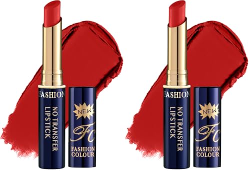 Image of Fashion Colour Lip Super Stay | Non Transferable Lipstick Waterproof | Lipsticks For Women Waterproof | 12-Hour Stay | Matte Finish | Long-Lasting | Highly Pigmented | Bold Colours Shade-10 (Vermillion)