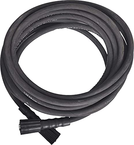 Image of Pressure Washer Hose Pipe | 6 Meter | Steel Braided Rubber | Compatible With all types of Pressure Washers | Heavy-Duty Construction | Black Molded Pipe | Explosion Proof