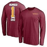 Fanatics Men's Burgundy Washington Football Team #1 Dad Long Sleeve T-Shirt