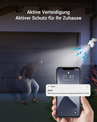 EZVIZ CB8 2K Solar Überwachungskamera mit 4W Solarpanel und 10400mAh Akku – Ansicht 4