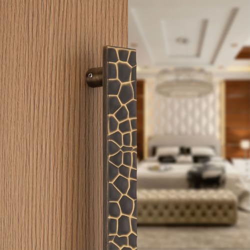 Image of COMPASS 24 inch Brass Main Door Handle | Door Handles for Main Door | Pull Handles for All The Doors of House | Office | Hotels | PH-GYT (Pack of 1, Antique Finish)